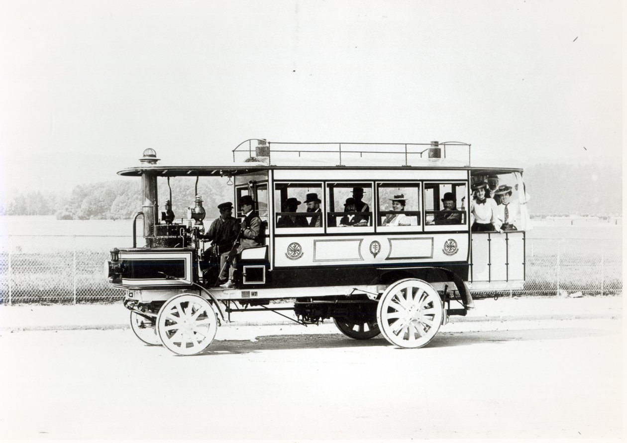 Steam Omnibus, 1903 by French Photographer