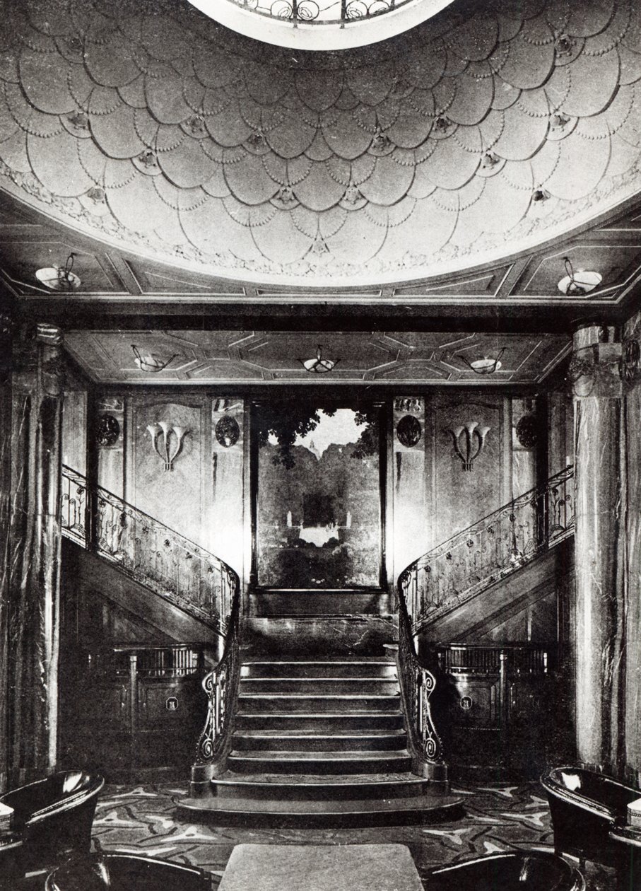 The 1st Class Smoking Room of the Ocean Liner Paris, c.1925 by French Photographer