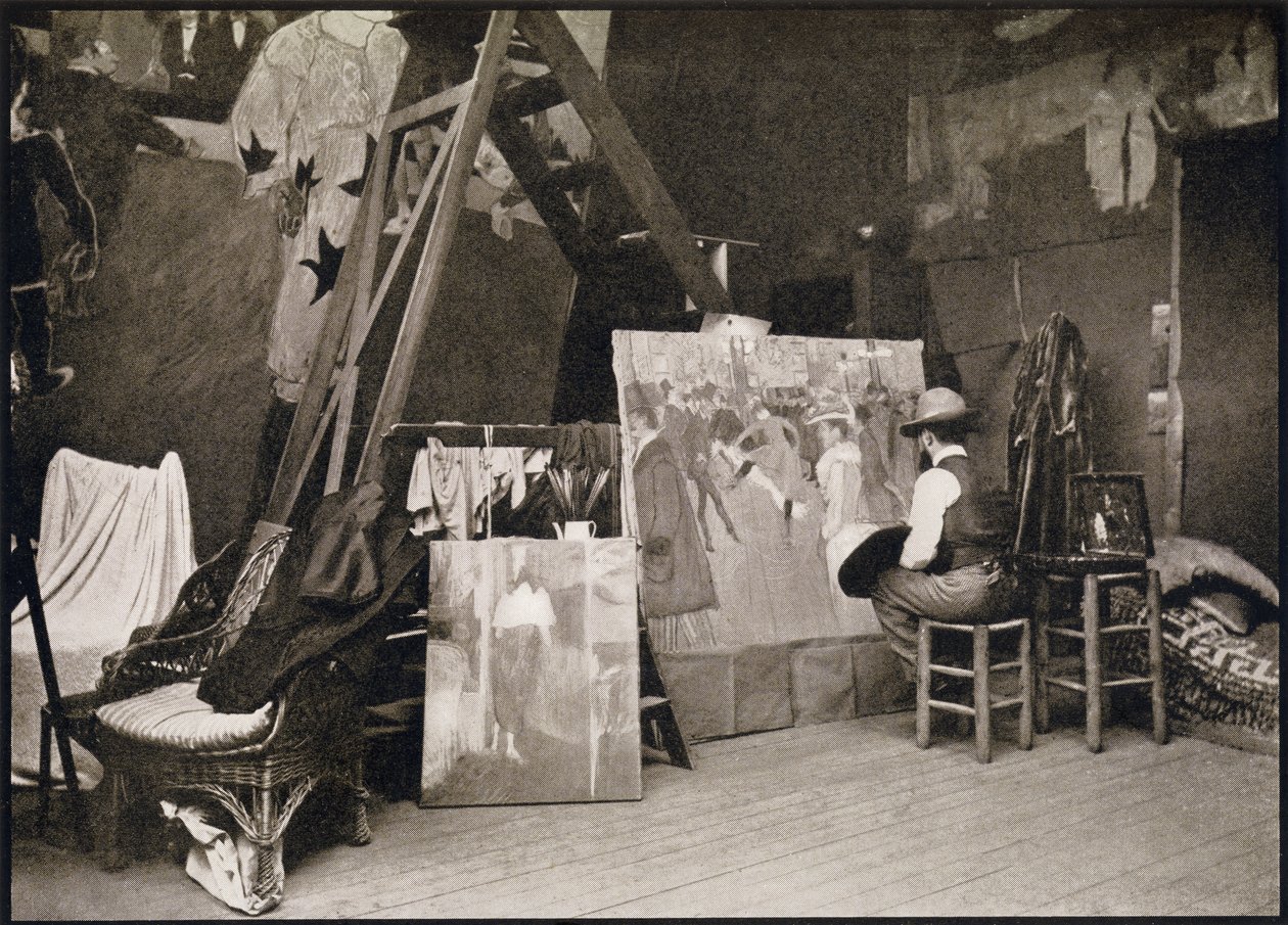 Toulouse-Lautrec in his studio in Rue Caulaincourt, from 
