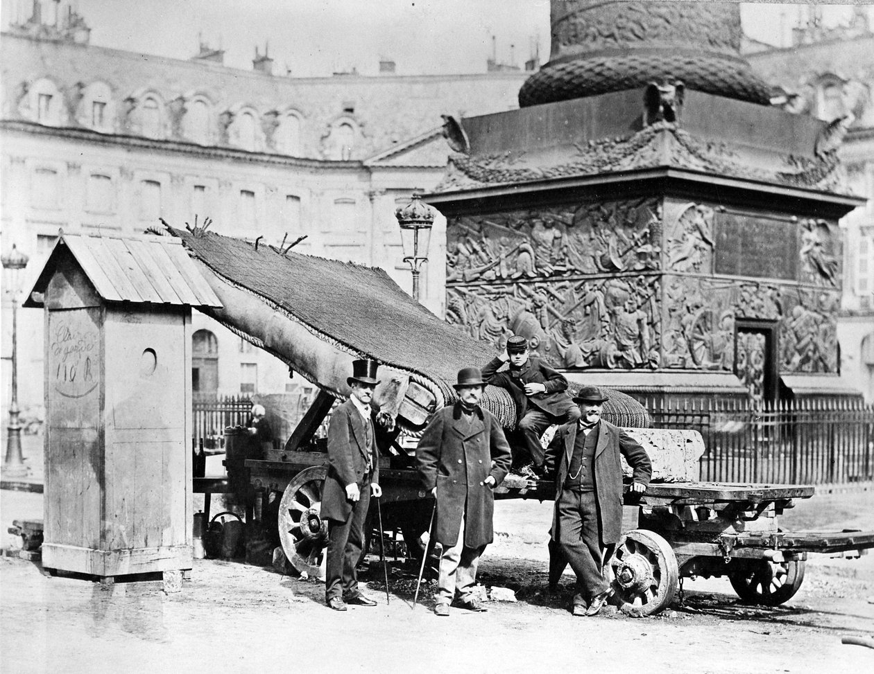 Troops of the Paris Commune in the Place Vendôme, 1871 by French Photographer