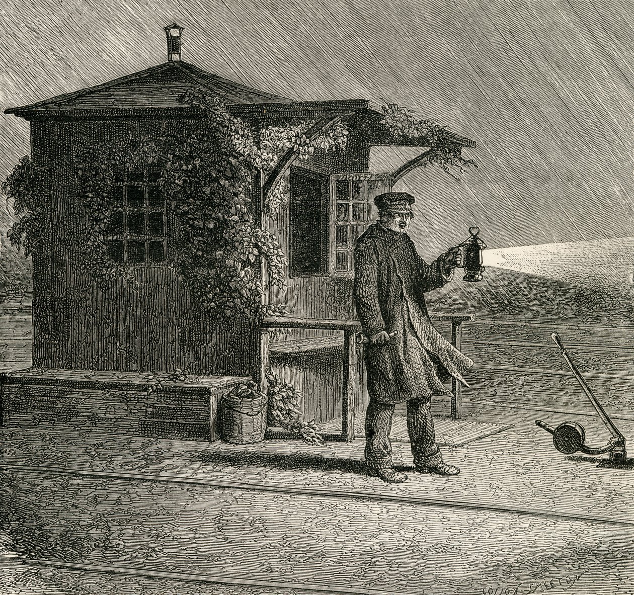 A French pointsman in the late 19th century by French School