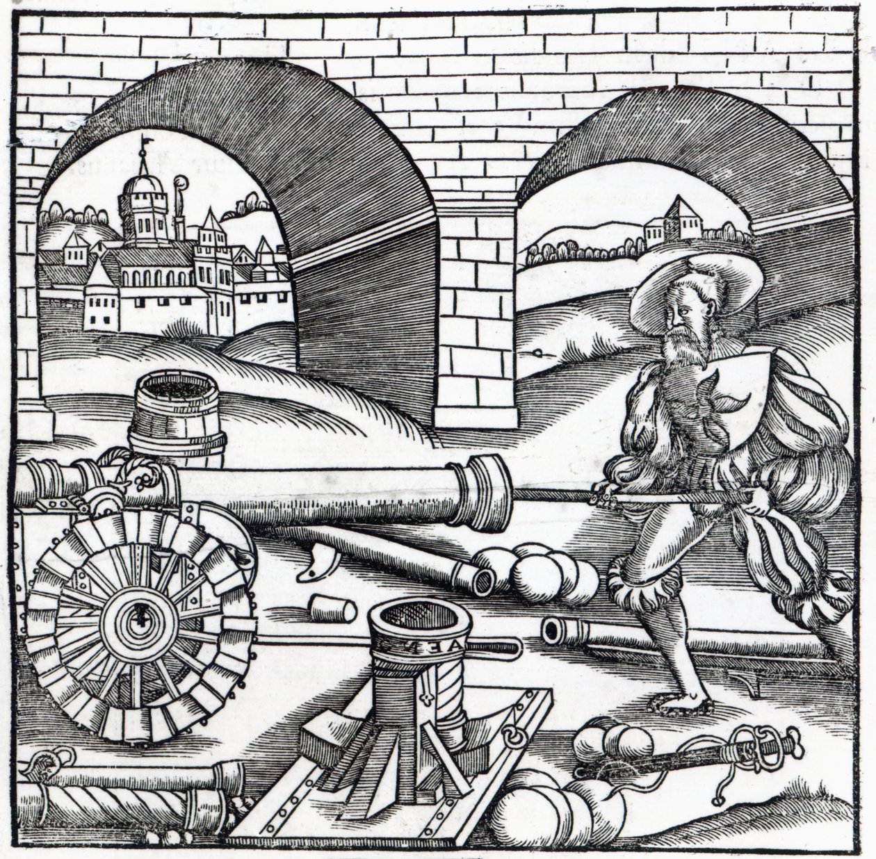 A Man loading a cannon, illustration for 