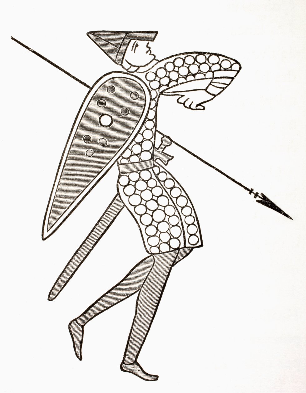 A Norman Spearman from the Army of William the Conqueror, 1873 by French School