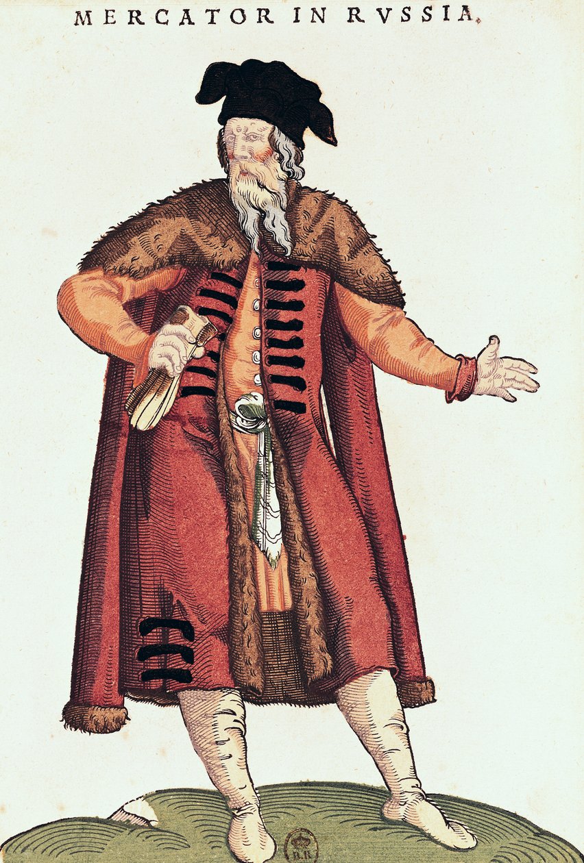 A Russian Merchant by French School