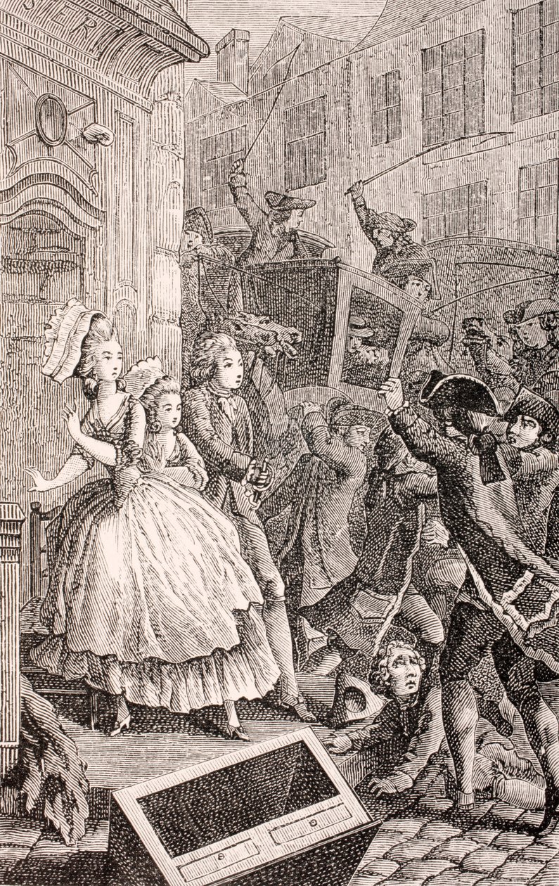 A Street Brawl in Paris in the 18th Century, from 