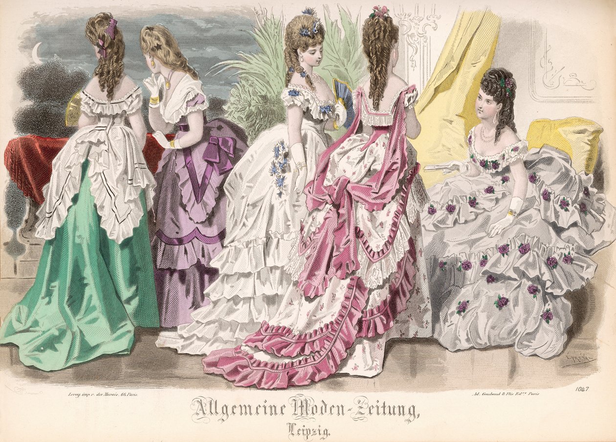 Ballgowns, fashion plate from the 