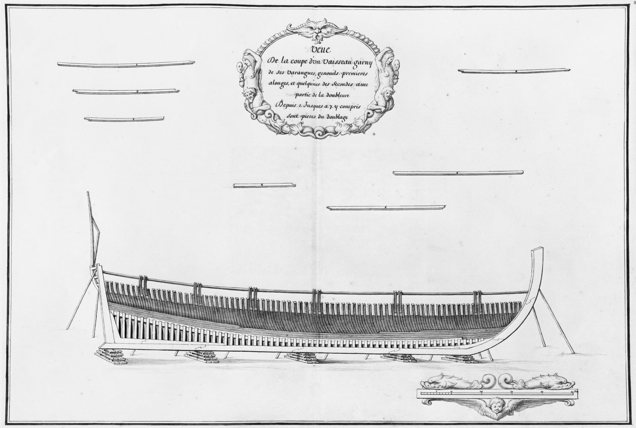 Cross-section of a Vessel with Its Floor Plates, illustration from the 