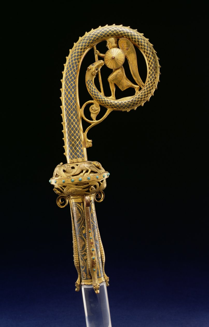 Crozier Head: Saint Michael and the Dragon by French School
