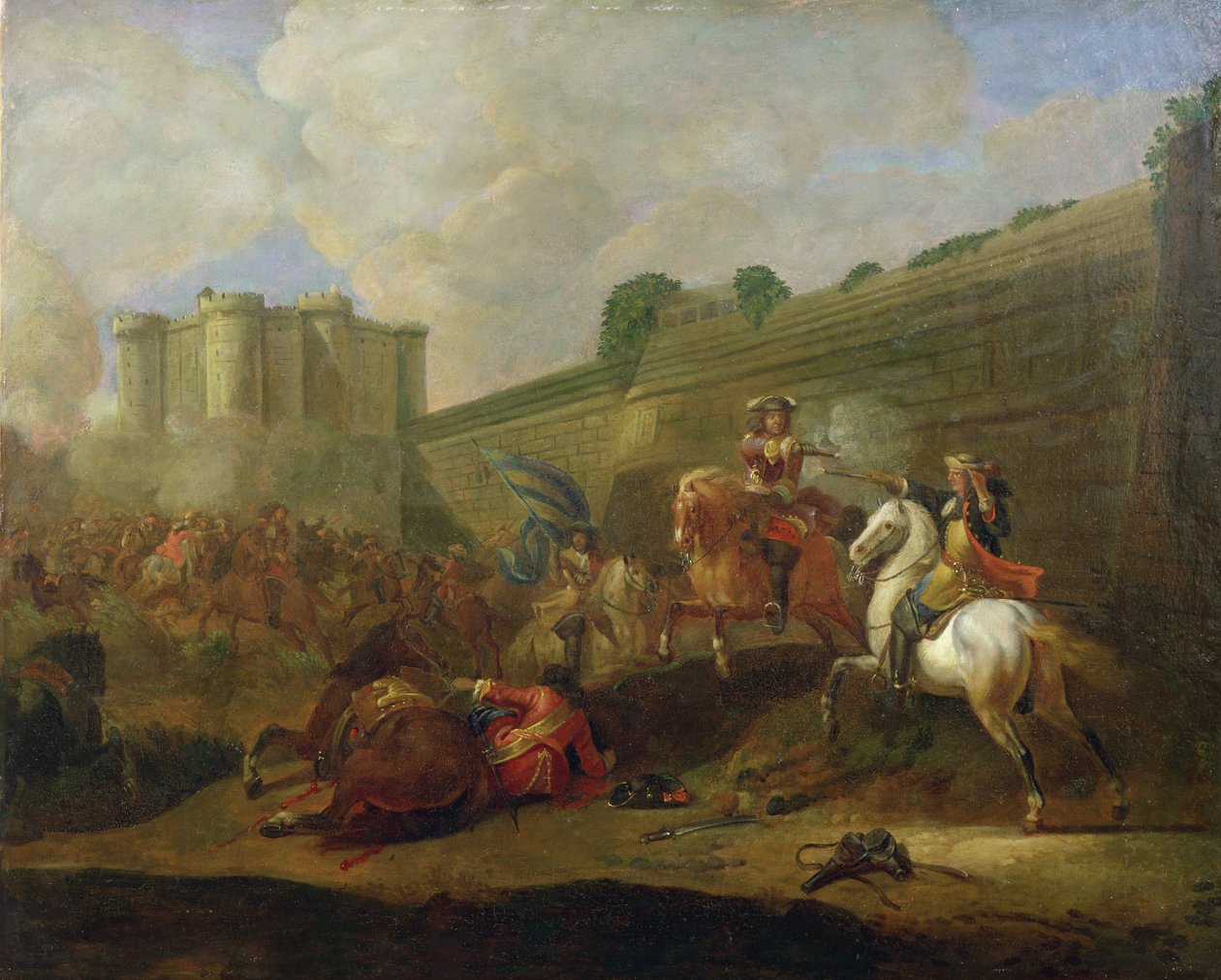 Episode of the Fronde at the Faubourg Saint-Antoine by the Walls of the Bastille by French School