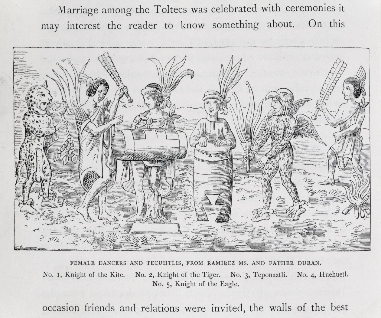 Female Dancers and Tecuhtlis, from the Ramirez Codex and Father Duran, from 