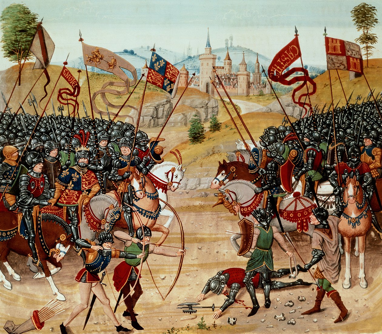 Battle of Najera, 1367, from Froissart