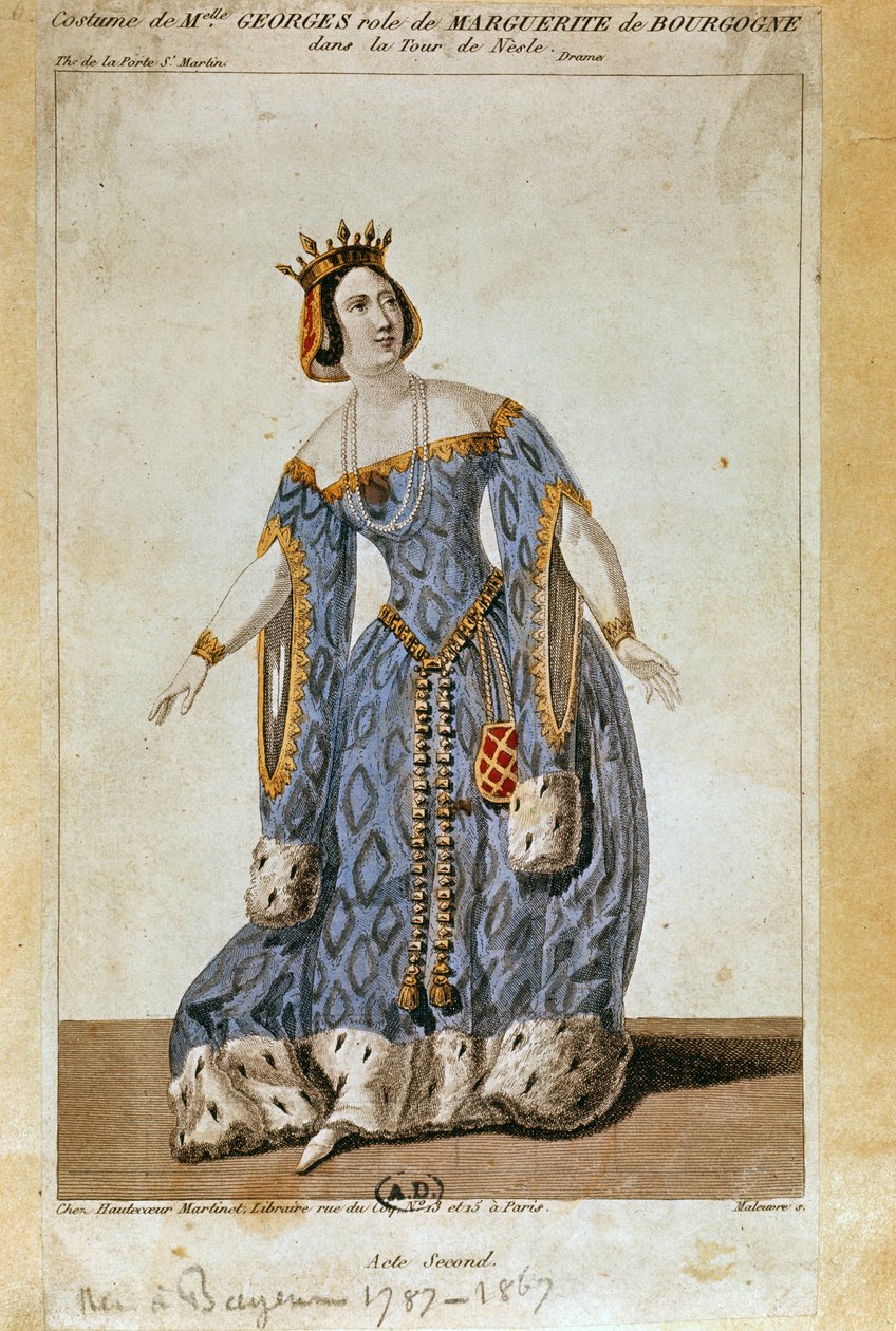 Mademoiselle George as Marguerite in Act II of 