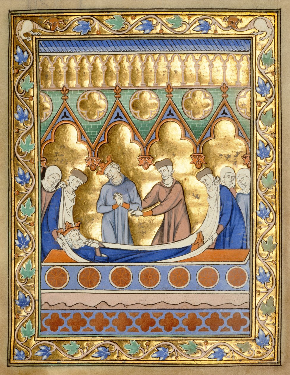 Burial of David, from the Psalter and Hours of Isabella of France by French School