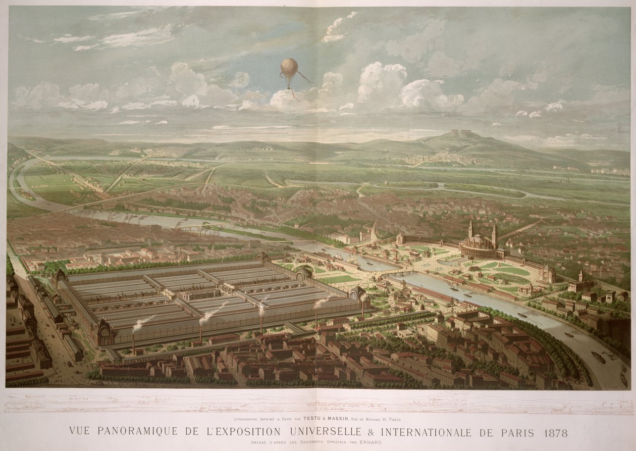 Panoramic view of the Exposition Universelle, Paris by French School