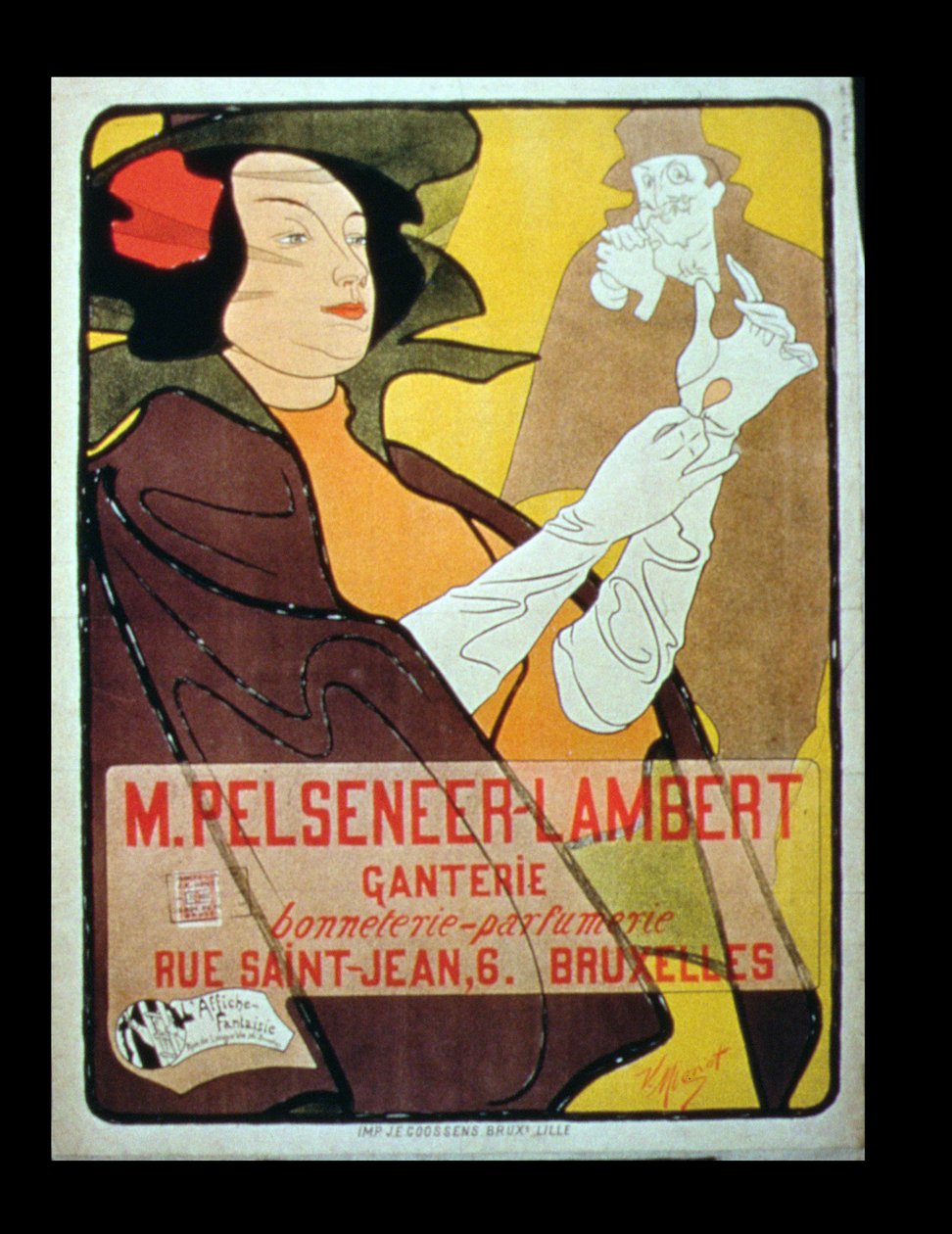 Pelseneer-Lambert Glove Makers, Millinery and Perfumery, Brussels by French School