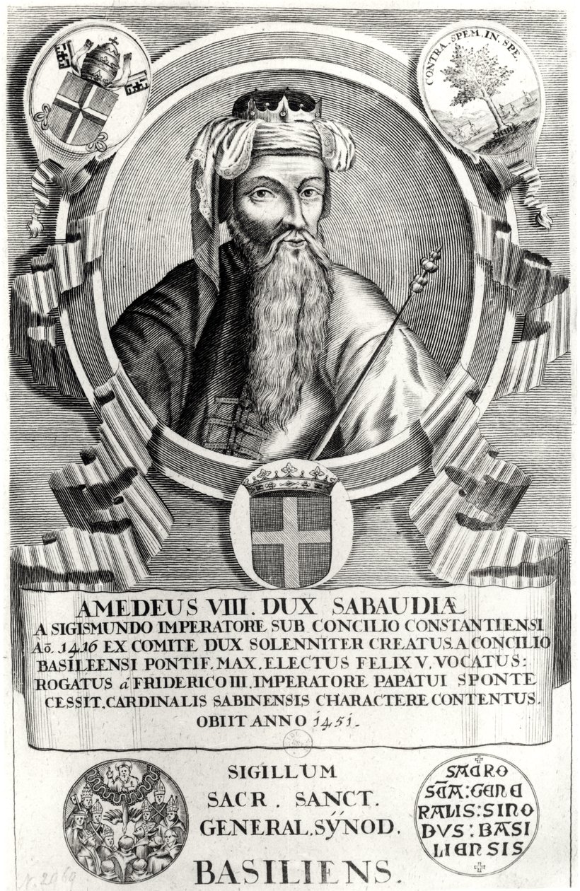 Portrait of Amedee VIII Le Pacifique (1383-1451) by French School