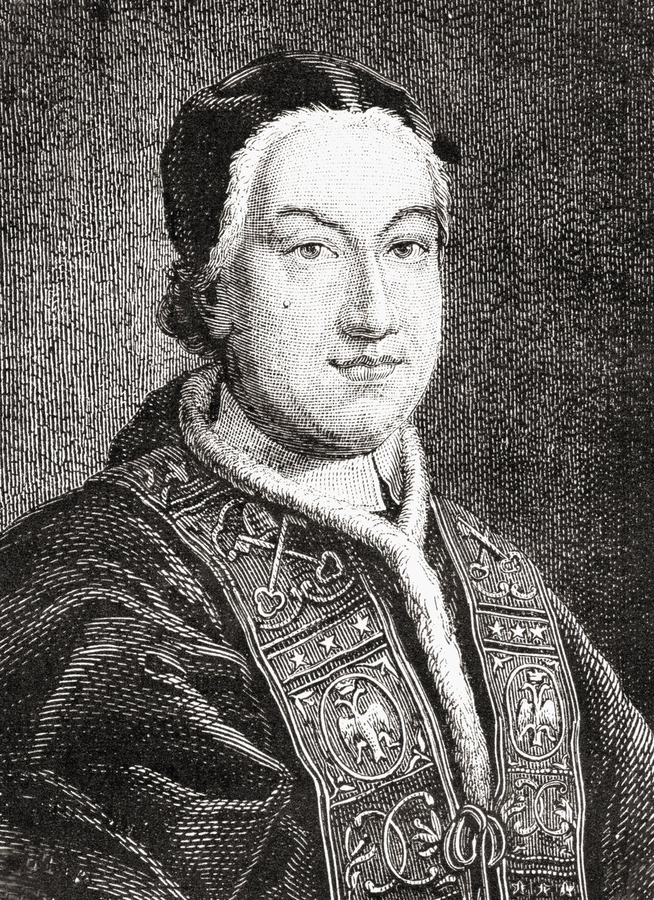 Portrait of Pius VI (Giovanni Angelo Braschi) Pope from 1775 by French School