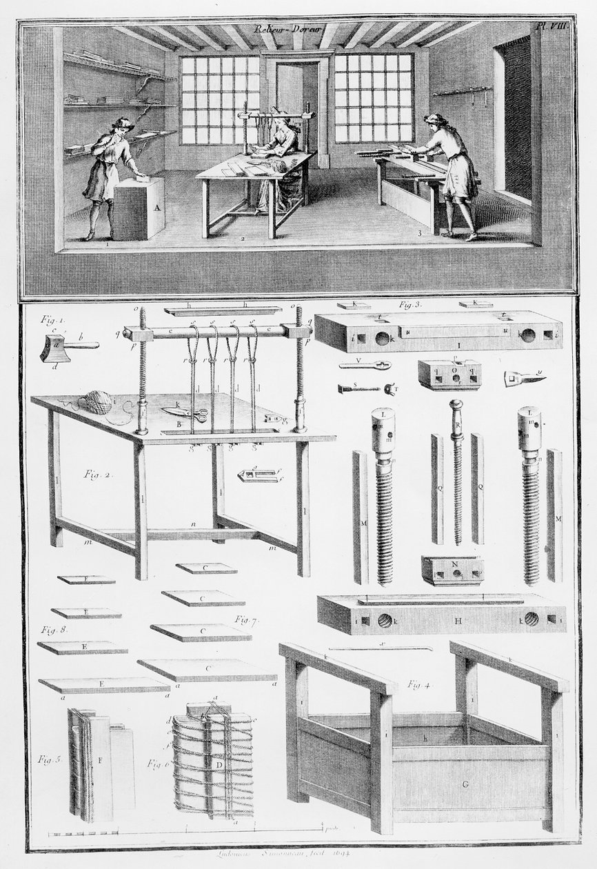 Relieur-Doreur, printed by Ludovic Simeanneau by French School