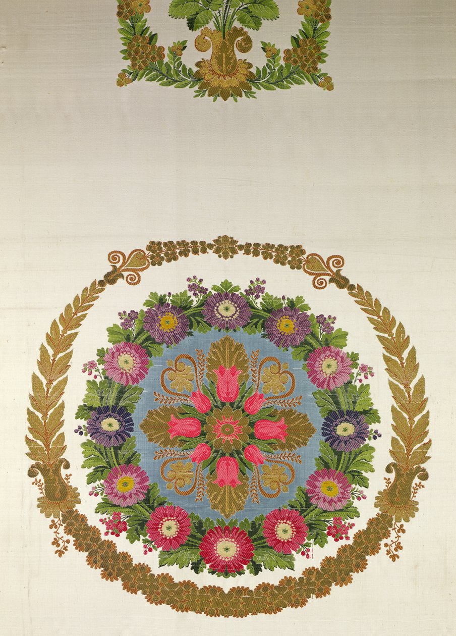 Seat cover by Bissardon, Cousin and Bony, Lyon, 1811 by French School