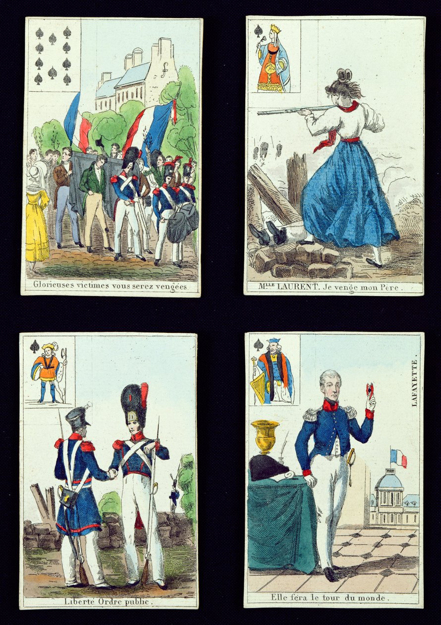 Selection of Playing Cards Relating to the 1830 Revolution, 1831 by French School