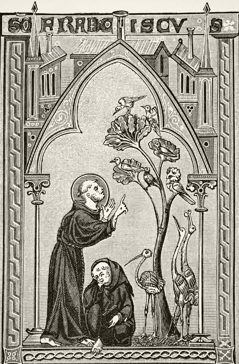 St. Francis of Assisi talking to the birds, from 