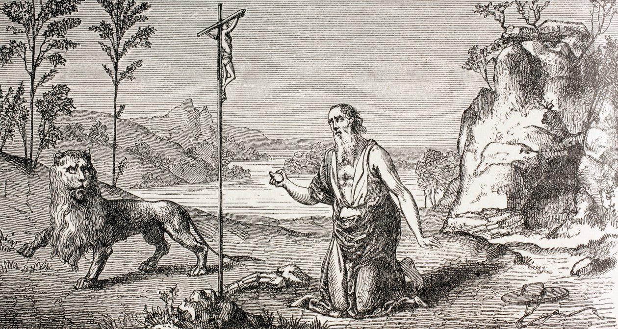St. Jerome in the desert of Chalcis, from 