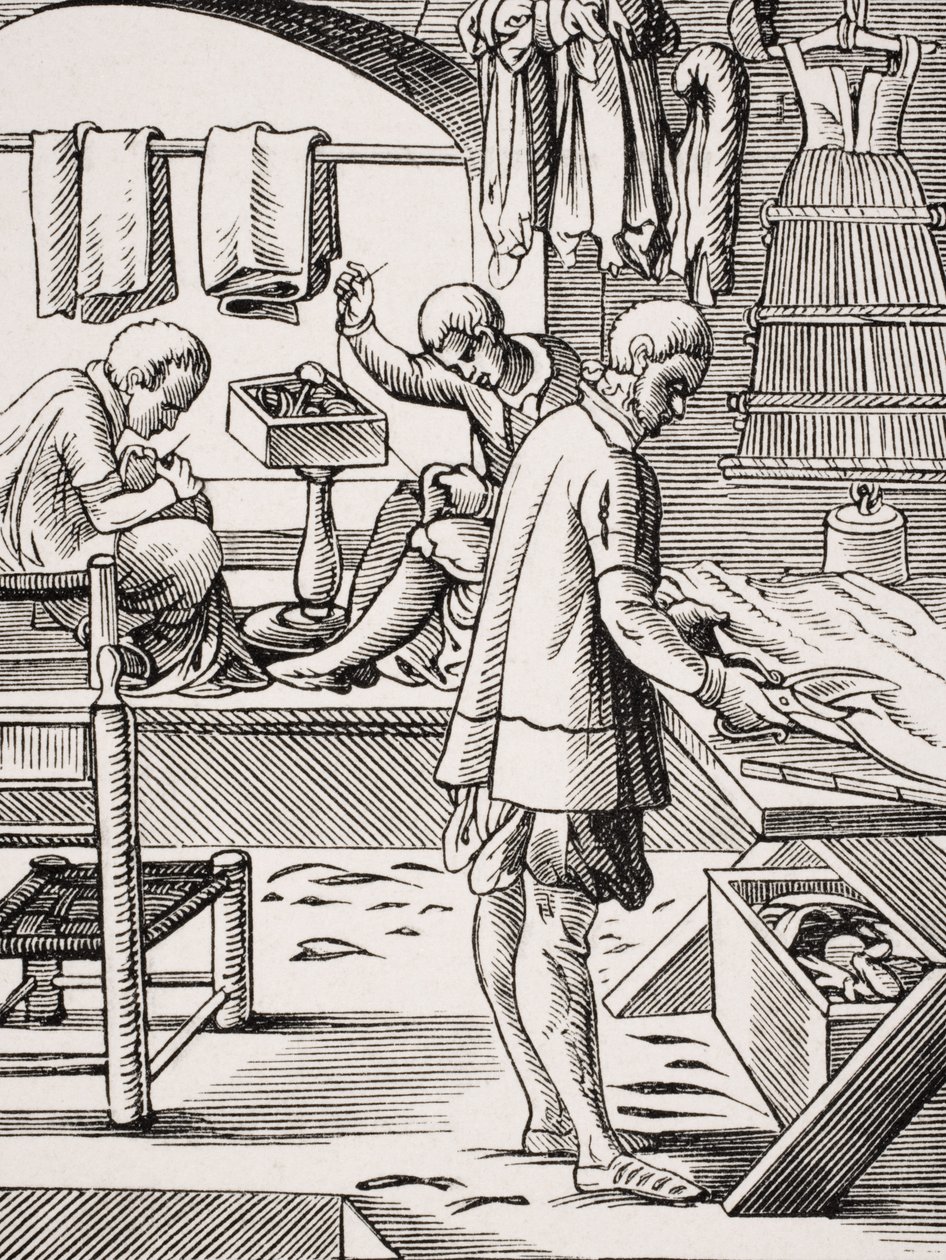 Tailor, reproduction of a woodcut by Jost Amman from 