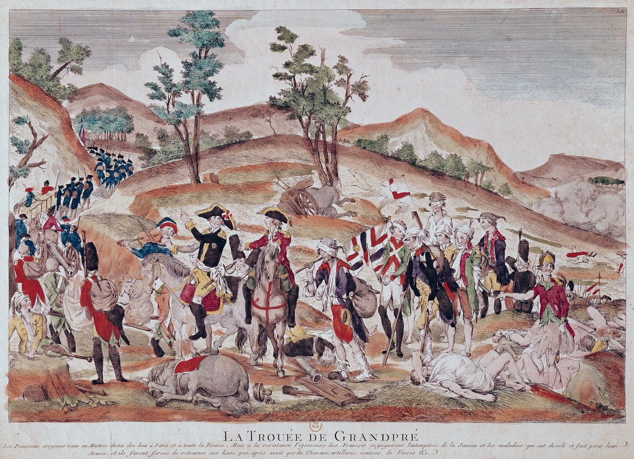 The Breach of Grandpre, October 1792 by French School