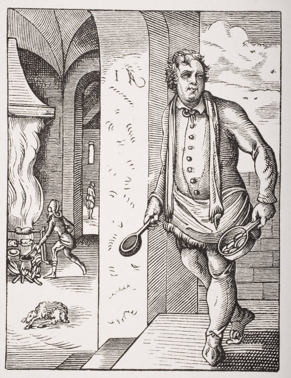 The Cook, after a 16th century engraving by Jost Amman from 