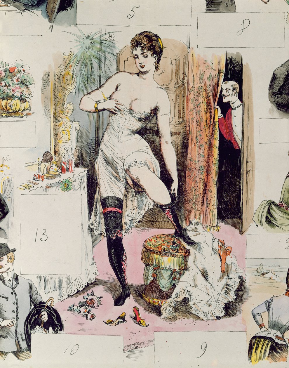 The Corset, illustration from La Vie Parisienne by French School