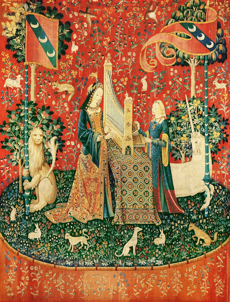 The Lady and the Unicorn: Hearing by French School
