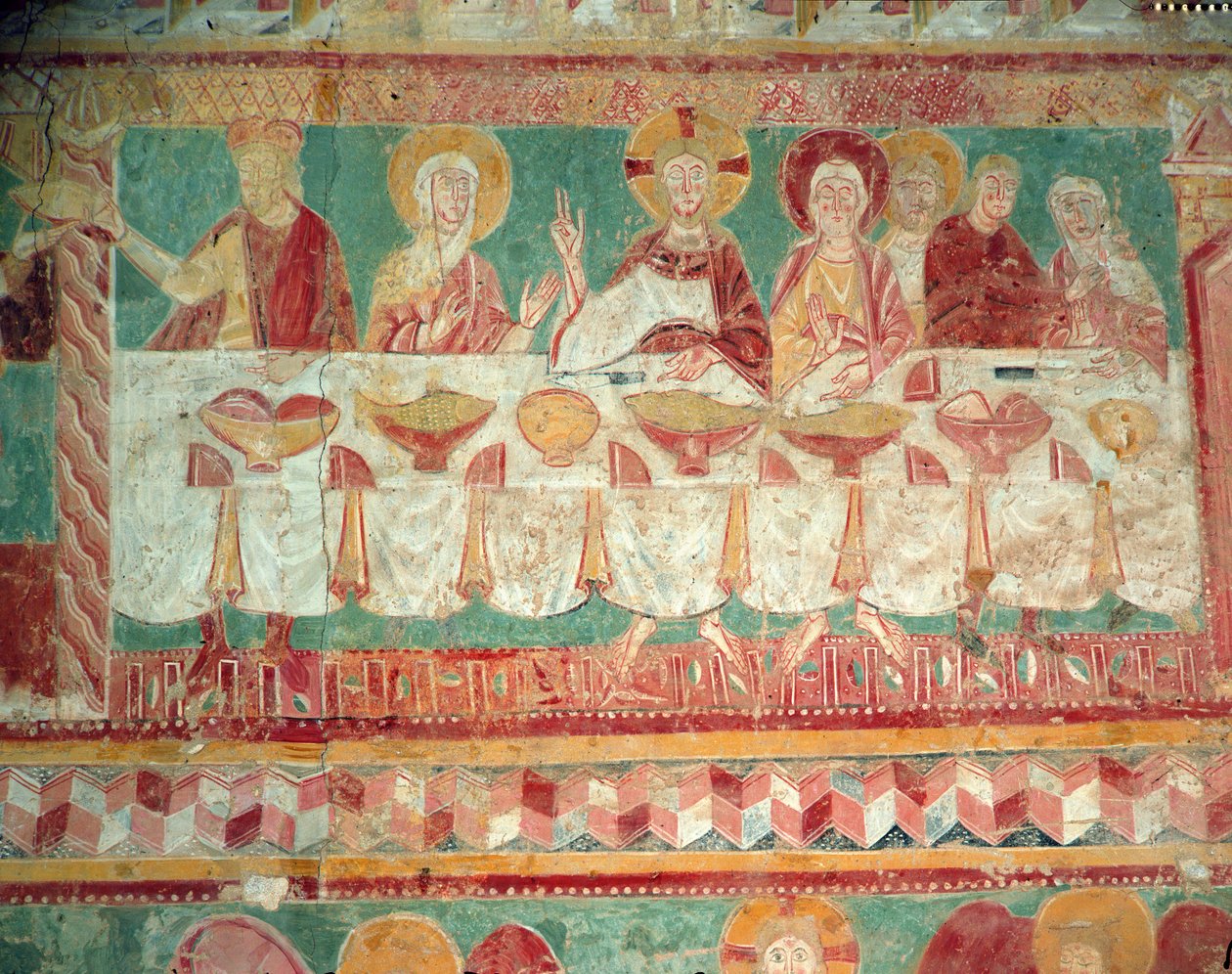 The Marriage at Cana, from the South Wall of the Choir, 12th Century by French School