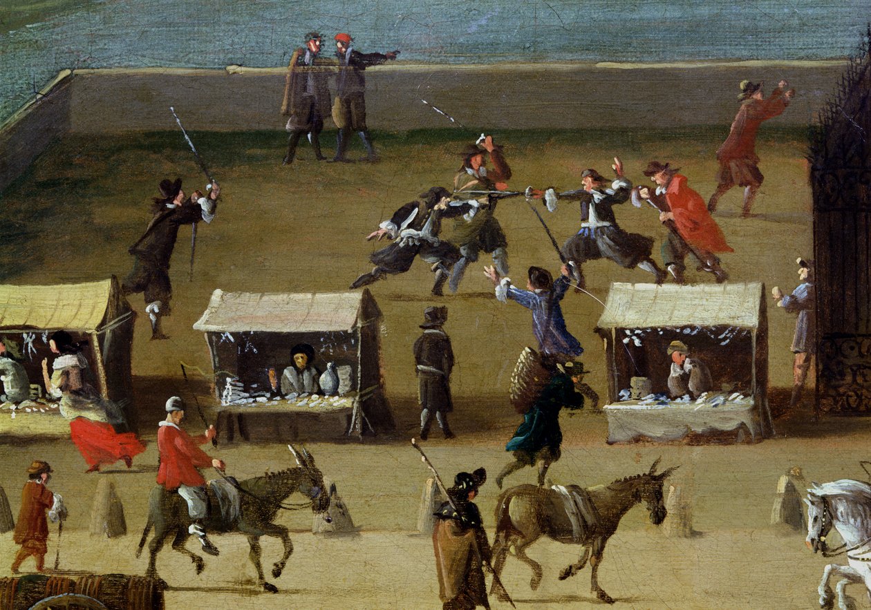 The Seine, the Louvre and the College des Quatre-Nations from the Pont-Neuf (detail) by French School