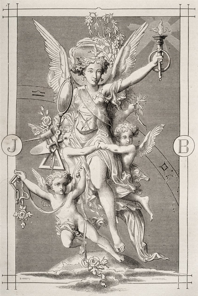 The Spirit of the Masons, engraved by Stephane Pannemaker by French School
