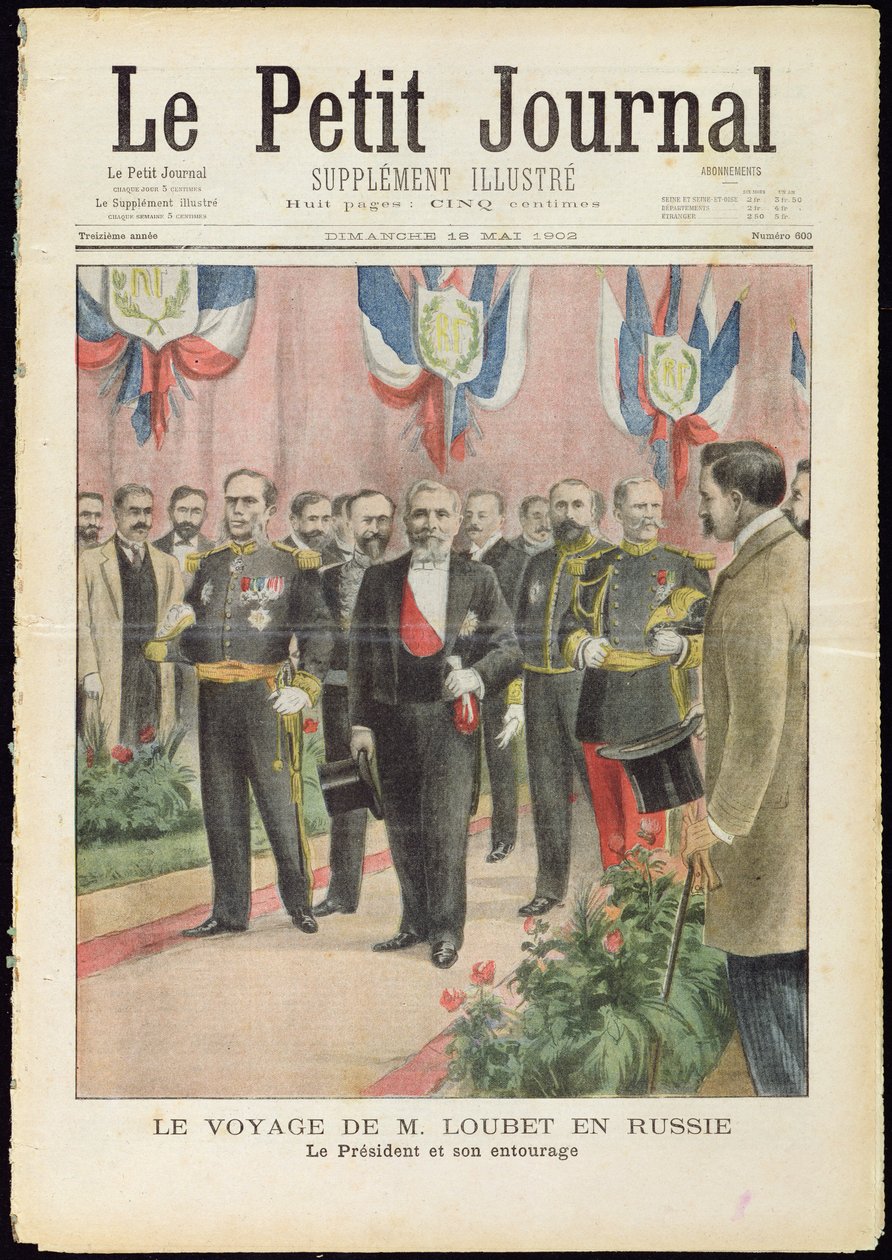 The Arrival of President Loubet in Russia for a State Visit, Cover of 