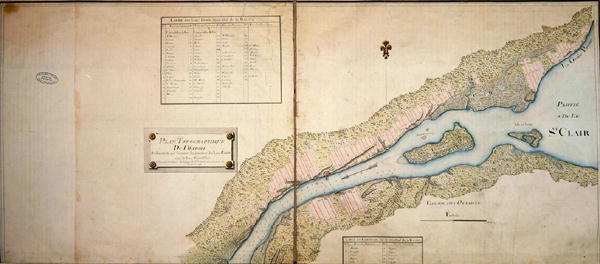 Topographical Map of Detroit by French School