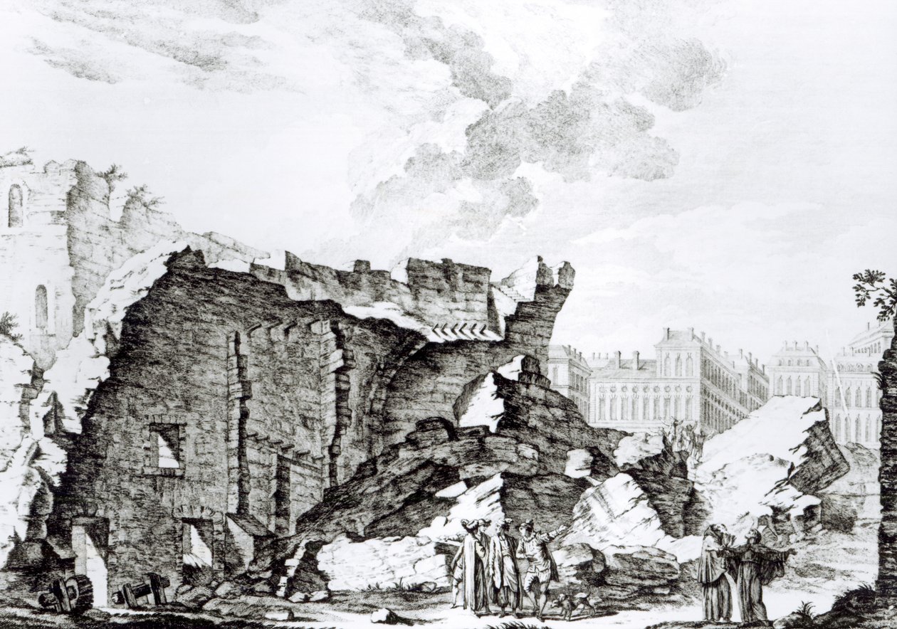 Tower of San Roque, Lisbon After the Earthquake of 1755 by French School