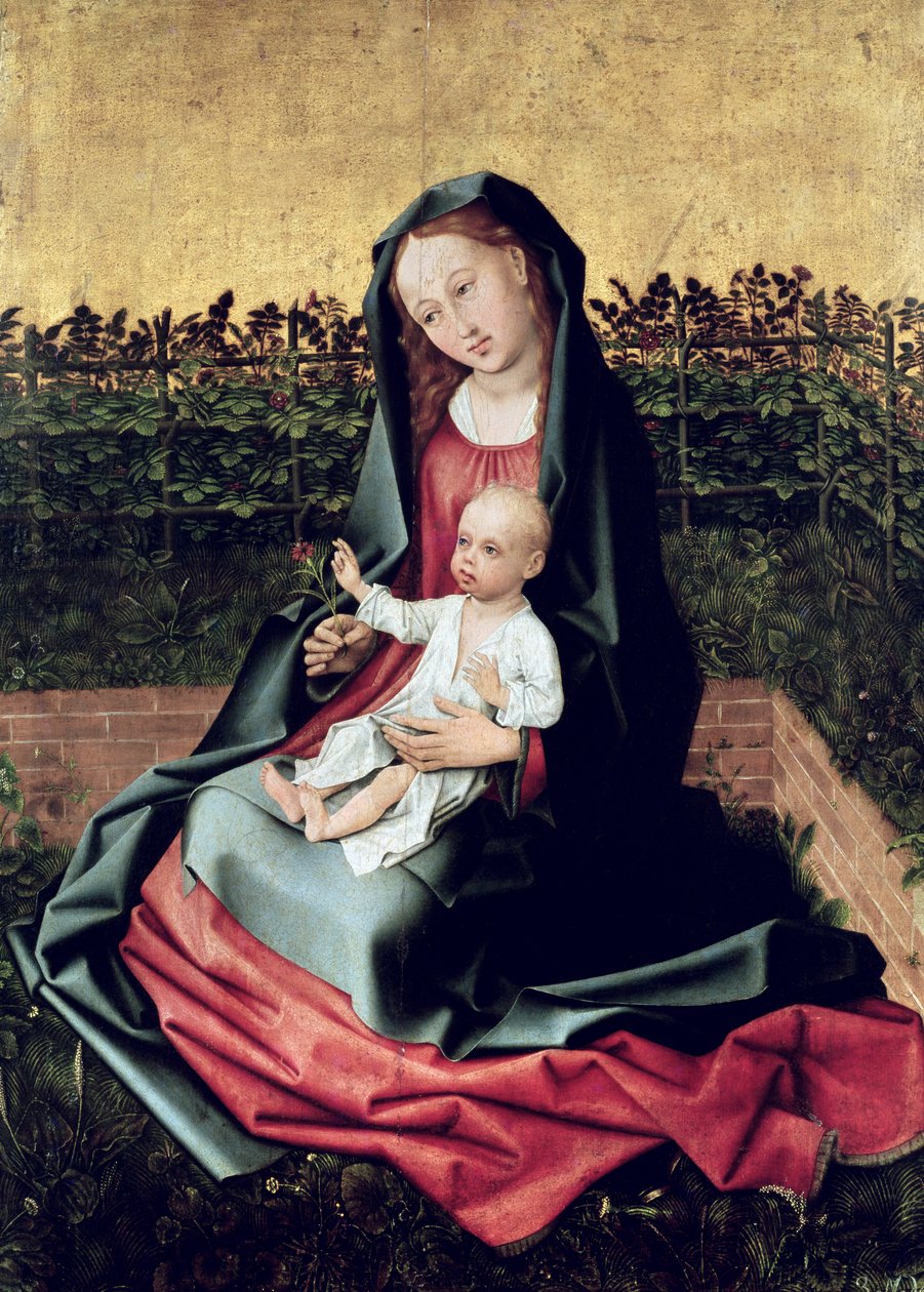 Virgin and Child in the Small Garden or, Virgin with a Rose Trellis, c.1470-72 by French School