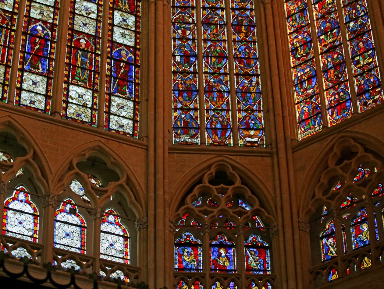 North Side of the East End of the Choir Clerestory by French School