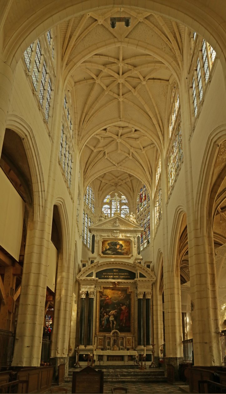 View of the east end of the church by French School