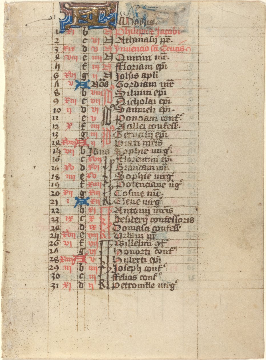 Page from a Book of Hours by French 15th Century