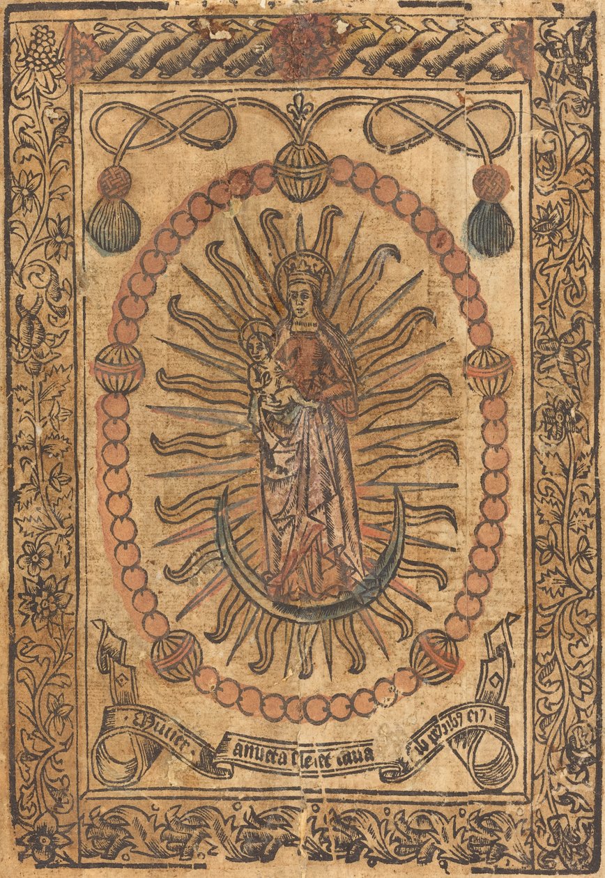 The Madonna and Child in a Rosary by French 15th Century