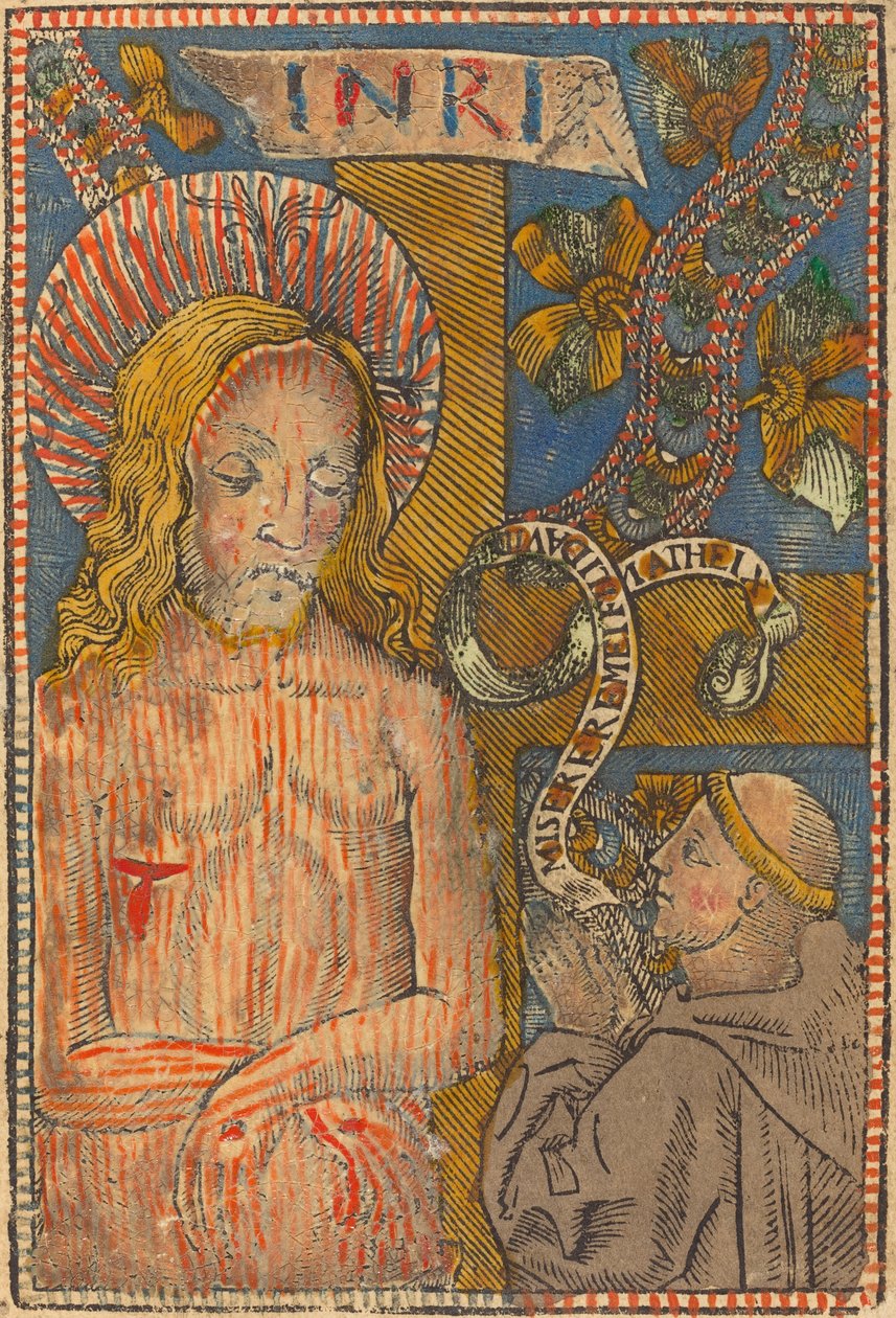 The Man of Sorrows with a Franciscan by French 15th Century