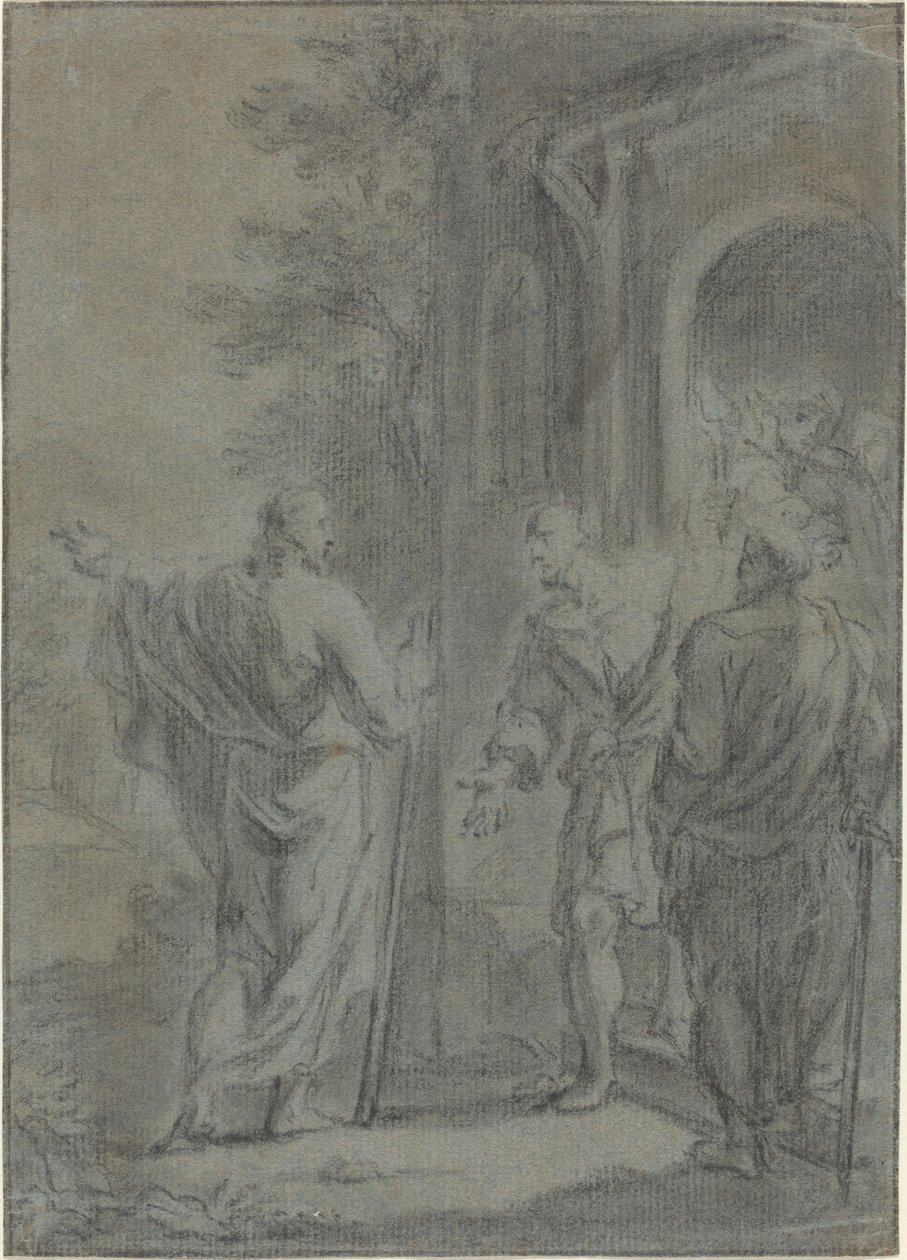 Figures (Christ Calling One of the Apostles?) by French 17th Century