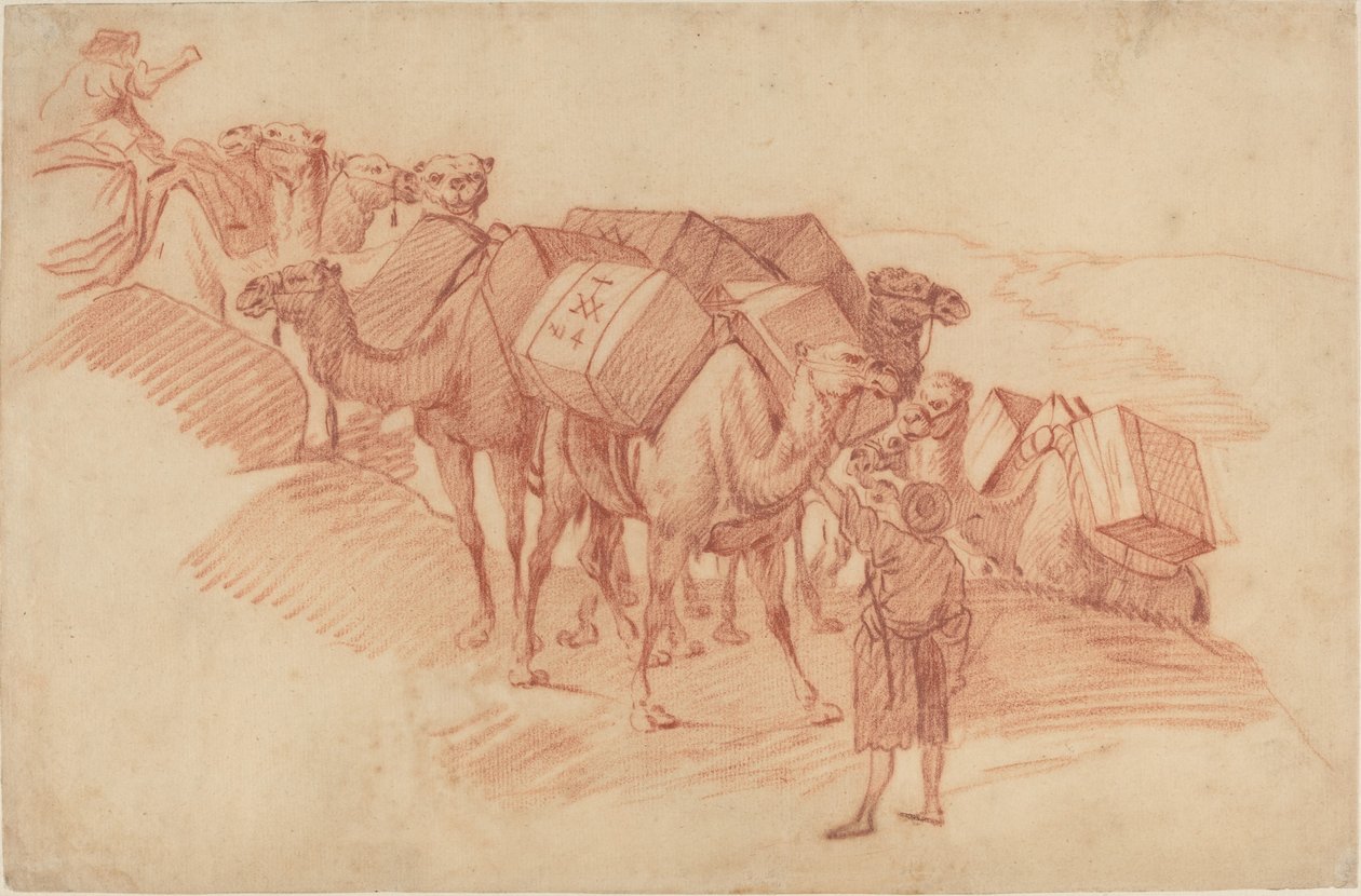 Camel Caravan by French 18th Century
