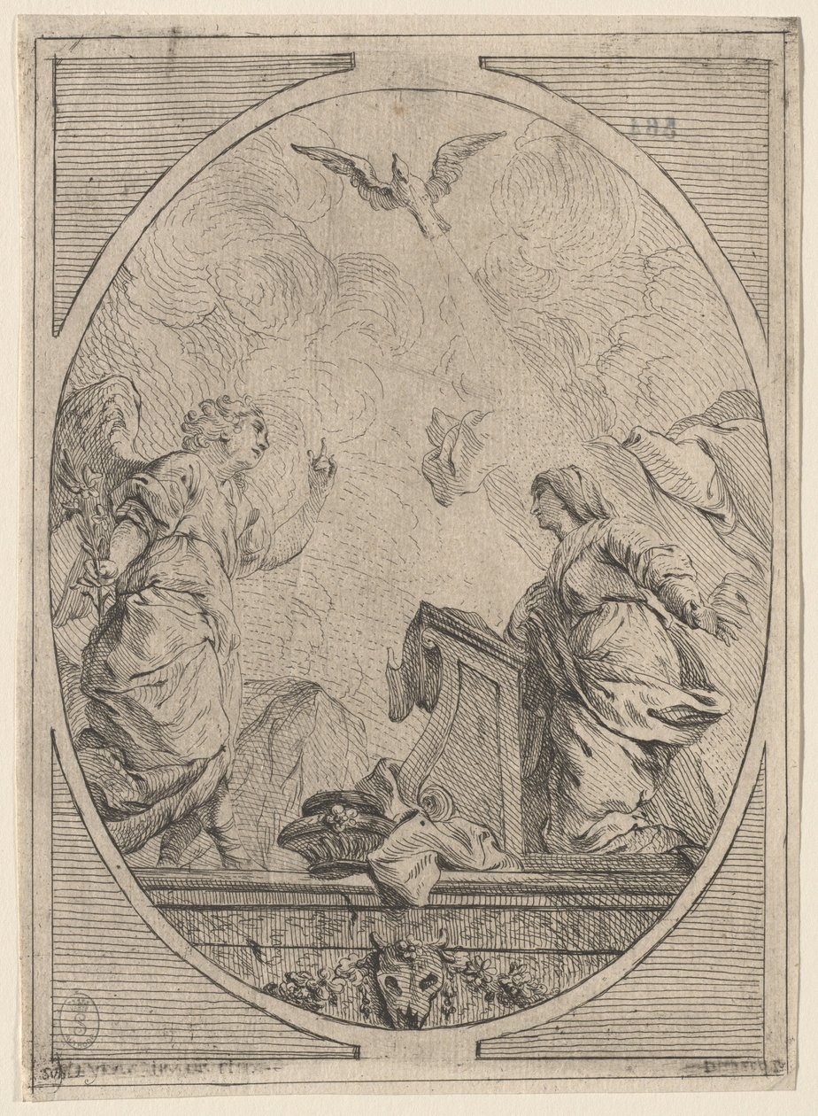 The Annunciation by French 18th Century after Pierre Hubert Subleyras