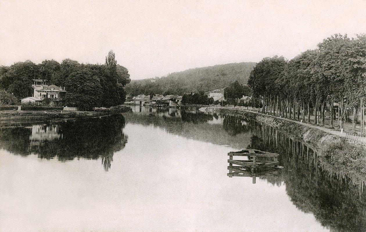 Bougival: Banks of the Seine (early 20th century) by French Photographer