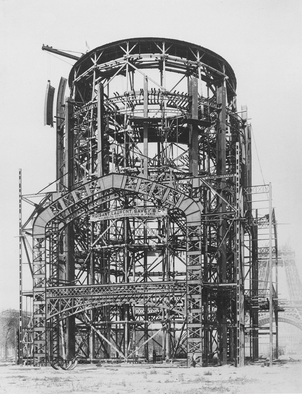 Construction of the Grand Dome Central for the Exposition Universelle, Paris, 1888 by French Photographer