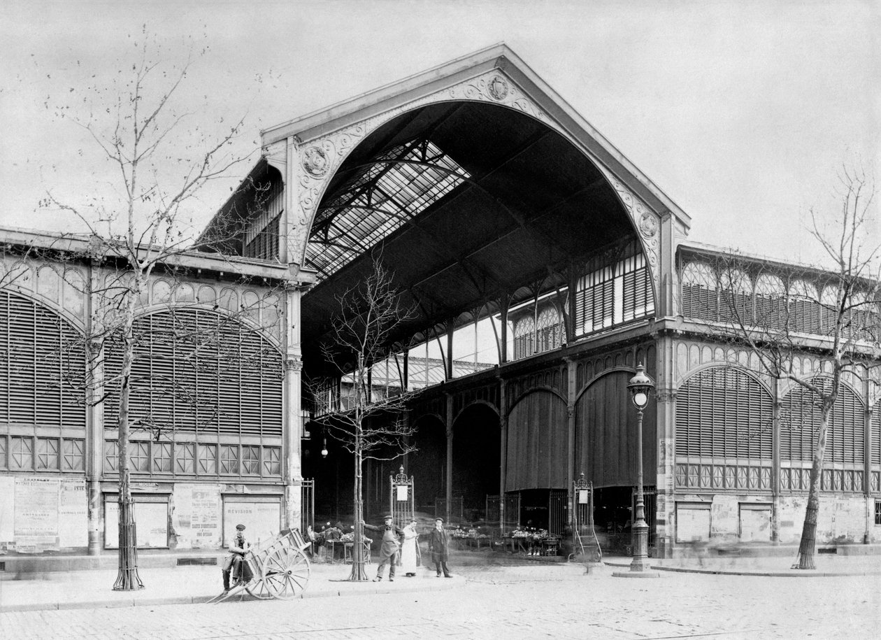 Entrance to a Pavilion of Les Halles Central Market, Paris, c.1900 by French Photographer