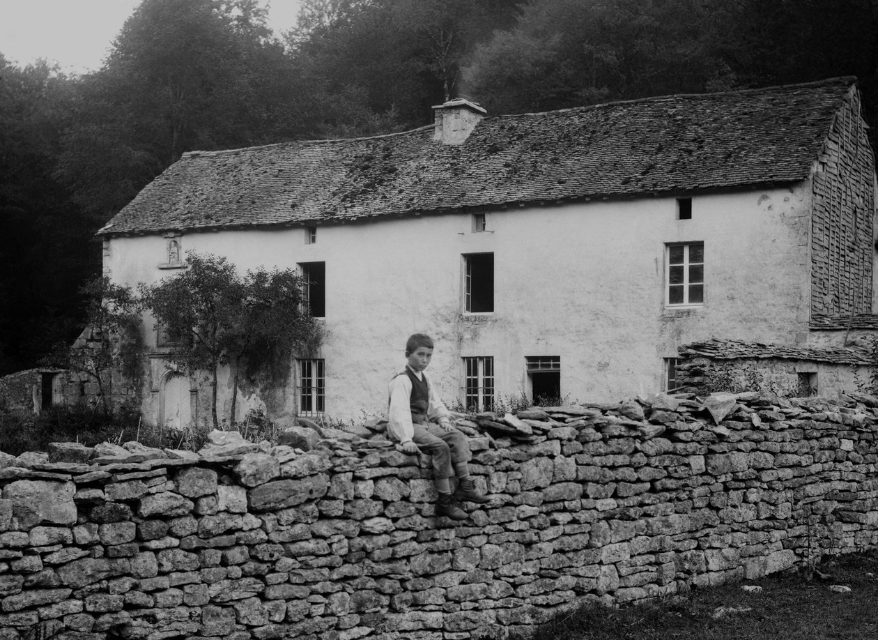 Farm in the vicinity of Bourmont en Haute Marne, circa 1880. by French Photographer